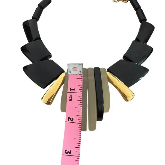 Magnificent Vintage Parklane Lucite Deco Necklace Park Lane Statement - Picture 9 of 11